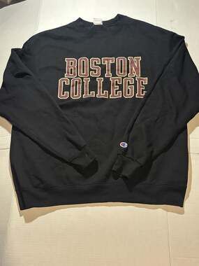 Champion Boston College Crewneck Sweatshirt Black Size XL